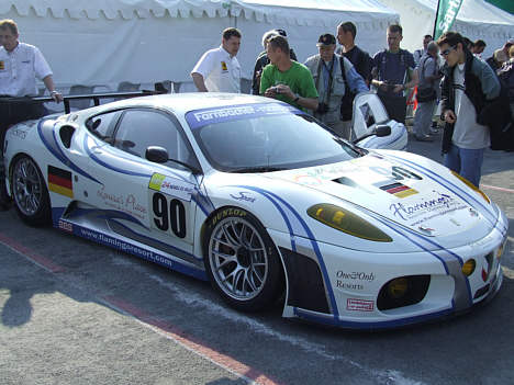 Endnu et glimt af Farnbacher Racing's Ferrari, så I nemmere kan genkende Lars Erik Nielse på banen i Le Mans.
(Foto: Claude Foubert - Endurance-Info.com)